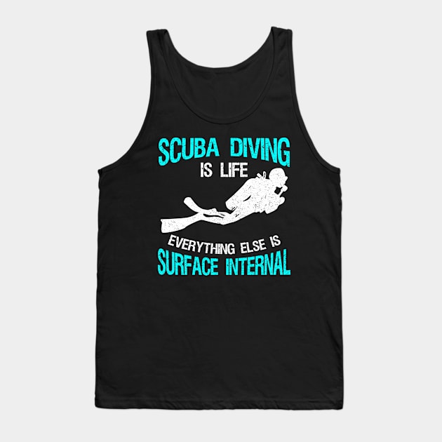 Vintage Distressed Scuba Diving Shirt Funny Scuba Diver Dive Tank Top by uglygiftideas